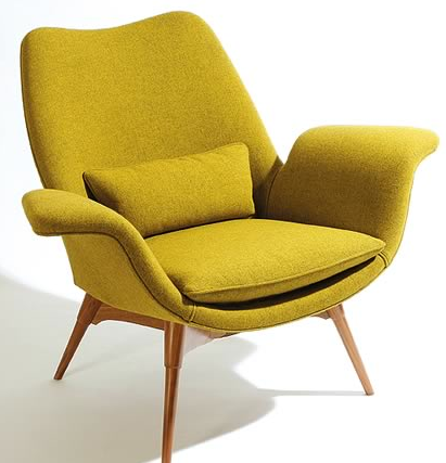 Herregård: Grant featherston stol Grant Featherston's R160 Contour Lenestol (replika